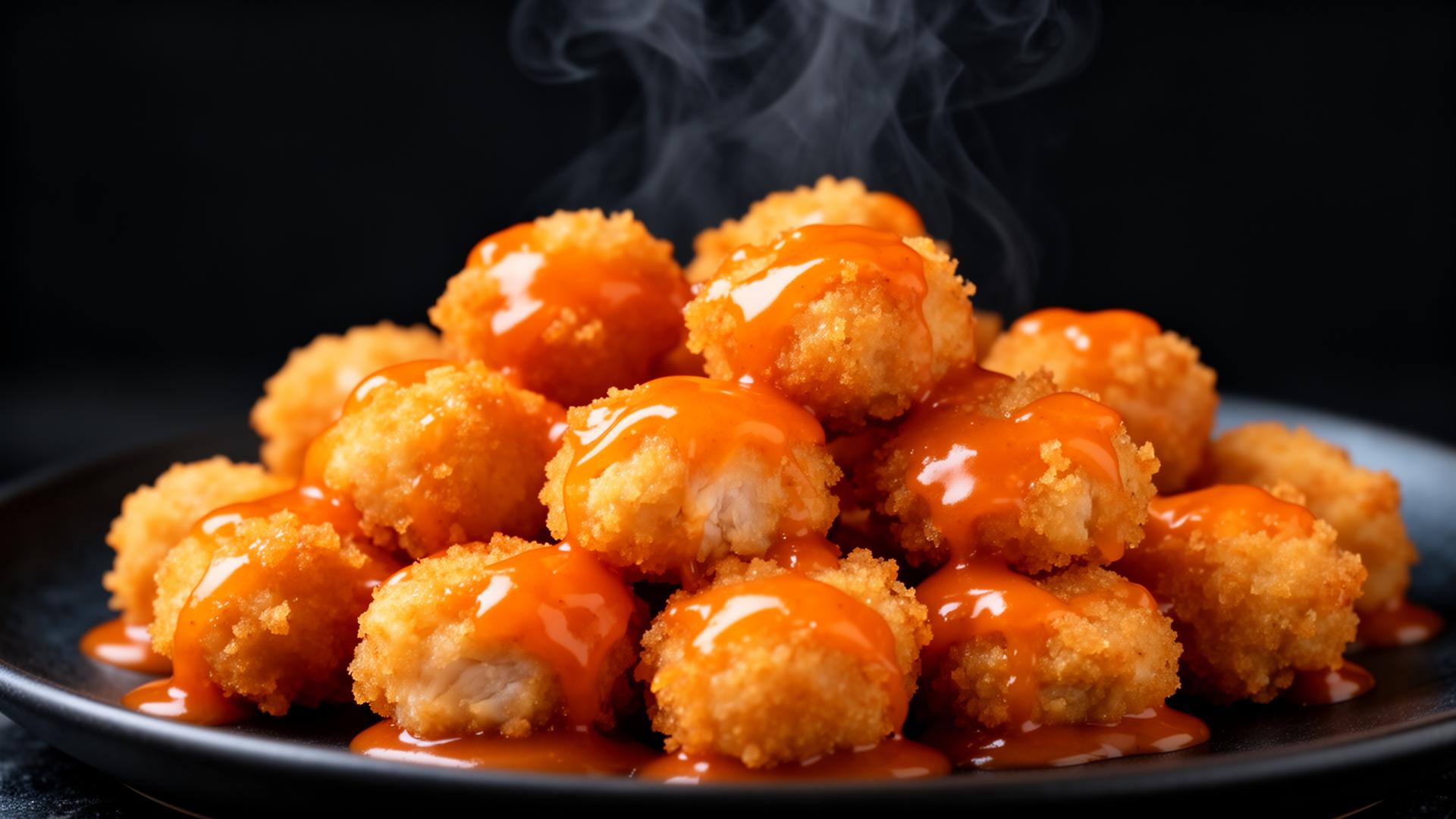 Boneless crujientes con salsa